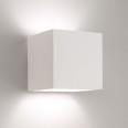 Pienza 140 Plaster Square Wall Light (Paintable) using 1 x E14/SES LED max. 7W IP20 Dimmable, Astro 1196001