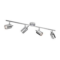 Atlantic Four Spotlights Bar in Chrome for Bathroom Ceiling Lighting using 4 x GU10 35W