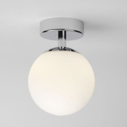 Denver Bathroom Ceiling Light in Polished Chrome with White Globe Diffuser IP44 Astro 1038001
