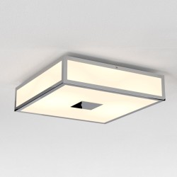 Mashiko 300 Classic Square Bathroom Light in Polished Chrome for Wall / Ceiling IP44 2x E27/ES Dimmable, Astro 1121005