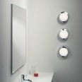 Dakota 180 Flush Bathroom Wall/Ceiling Light in Polished Chrome and Glass Diffuser E14/SES IP44 Astro 1129006