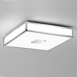 Mashiko 400 Square Bathroom Light in Polished Chrome IP44 4 x E27/ES Dimmable for Wall / Ceiling Astro 1121010