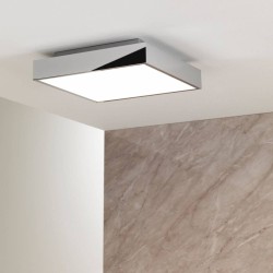 Taketa LED II Matt Nickel Bathroom Wall/Ceiling Light with Frosted Diffuser 16.3W 2700K IP44 rated, Astro 1169010