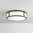 Mashiko 300 Round Bathroom Light in Bronze with White Glass Diffuser for Wall / Ceiling IP44 E27/ES LED 12W Dimmable, Astro 1121043