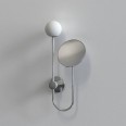 Orb Bathroom Wall Light with 5x Round Mirror in Polished Chrome using 3W max. LED G9 IP44, Astro 1424001