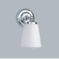 Anton Polished Chrome Bathroom Wall Light with Opal Glass Diffuser IP44 using E14/SES max. 40W, Astro 1106001