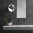 Catena Illuminated Round Polished Chrome Bathroom Mirror Adjustable Arm x5 Magnification 22W T5, Astro 1137001