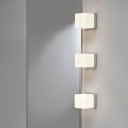 Cube Bathroom Wall Light in Polished Chrome White Opal Cube Diffuser IP44 using G9 40W, Astro 1140001