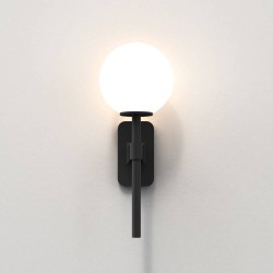 Tacoma Single Matt Black Bathroom Wall Lamp (no Shade) 1 x 3W Max LED G9 IP44 rated, Astro 1429004