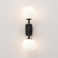 Tacoma Twin Bathroom Wall Lamp in Matt Black using 2 Globe Shades (not included) and 2 x 3W Max LED G9 IP44 rated, Astro 1429005