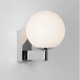Sagara Polished Chrome Bathroom Wall Light with a Acid Etched Glass Globe Diffuser 1 x 3W LED G9, Astro 1168001