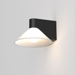 Conic Wall Light IP44 with Matt Black Metal Base and Conical Glass Shade using 1x G9 LED, Astro 1451002