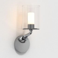 Elena Bathroom Wall Light Polished Chrome with Clear Glass Shade IP44 rated using 1x 3.5W max. G9, Astro Lighting 1453001