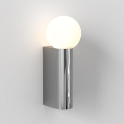 Ortona Single Polished Chrome Bathroom Wall Lamp with Opal-Glass Globe Shade IP44 1x 3.5W max. G9, Astro 1459001