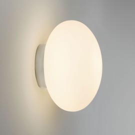 Zeppo Round Bathroom Wall Light in Polished Chrome and White Glass Diffuser IP44 G9 Astro 1176004