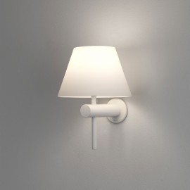 Roma Matt White Bathroom Wall Light with White Conical Shade IP44 G9 40W, Astro 1050008