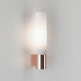 Bari Polished Copper Bathroom Wall Light with White Opal Tube Diffuser IP44 G9 40W, Astro 1047009