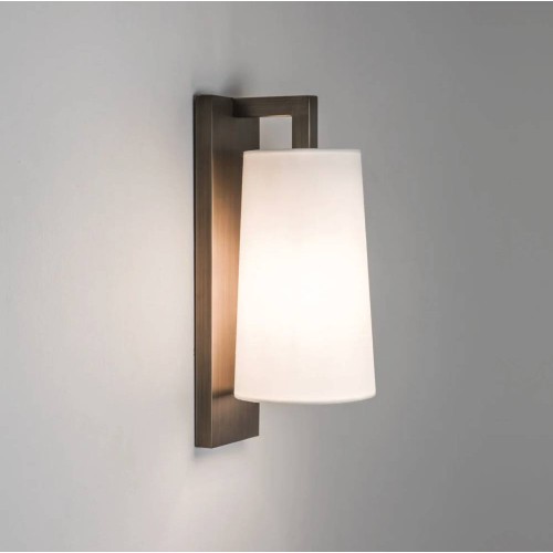 Lago 280 IP44 Wall Lamp in Bronze 1 x 12W E27/ES LED (shade not included) Dimmable Astro 1297007