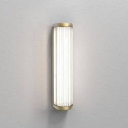 Versailles 370 LED Bathroom Wall Light IP44 Matt Gold with Ridged Diffuser 12W 3000K Astro 1380040