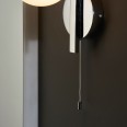 Dily Polished Chrome Bathroom Wall Light IP44 with Switch and Sphere Glass Shade using 1x G9 LED Lamp