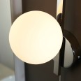 Dily Polished Chrome Bathroom Wall Light IP44 with Switch and Sphere Glass Shade using 1x G9 LED Lamp