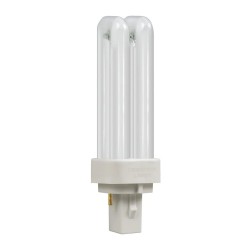 10W CFL Double Turn D Type 2-Pin 4000K Flourescent Lamp Non-Dimmable G24d-1 Crompton Lamps CLD10SCW