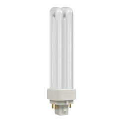 13W CFL Double Turn DE-Type Lamp (PLC-E) G24q-1 4-Pin Dimmable Flourescent Lamp, Crompton Lamps CLDE13SCW