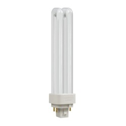 18W 4000K CFL Double Turn DE-Type 4-Pin Dimmable Fluorescent Lamp G24q-2, Crompton Lamps CLDE18SCW
