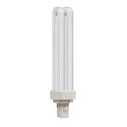 18W 3000K CFL Double Turn D-Type PLC Non-Dimmable Fluorescent Lamp, Crompton Lamps CLD18SWW