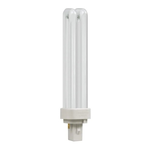 18W 3000K CFL Double Turn D-Type PLC Non-Dimmable Fluorescent Lamp, Crompton Lamps CLD18SWW