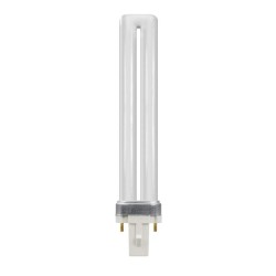 9W 4000K CFL Single Turn S-Type 2-Pin Non-Dimmable Compact Flourescent Lamp, Crompton Lamps CLS9SCW