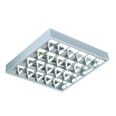 4 x 18W T8 CAT2 Surface Mounted Modular Fluorescent Fitting Square Fixture 610 x 610 x 75mm