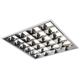 4 x 18W T8 CAT2 Surface Mounted Modular Fluorescent Fitting Square Fixture 610 x 610 x 75mm