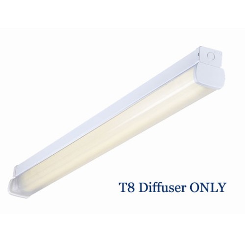 1 x 36W 4ft T8 Diffuser ONLY, single diffuser for T8136HF high frequency fluorescent battens