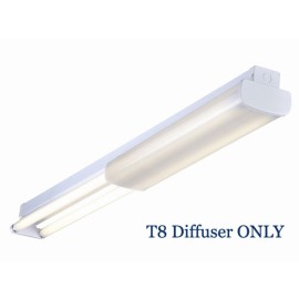 2 x 36W 4ft T8 Diffuser ONLY, twin diffuser for T8236HF high frequency fluorescent battens