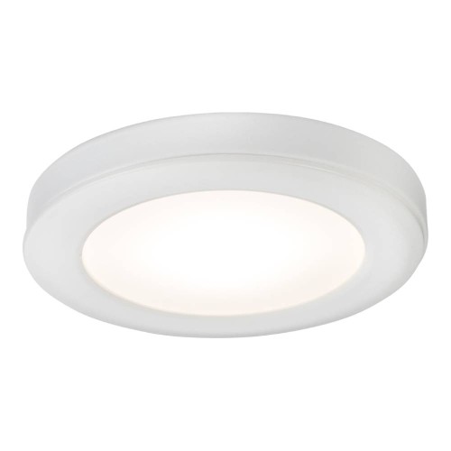 Single Dimmable Under Cabinet 2.5W 3000K Warm White Round LED Light 195lm, Knightsbridge UNDK3WWW