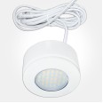1.7W White Round LED Surface / Recessed Cabinet Downlight 3000K 160lm 240V with 2m Cable
