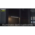 Cabinet/Wardrobe LED Light 1.2W 261mm 100lm 3000K with Hand Wave or Door Sensor, Dimmable, USB Rechargeable Battery, Integral LED ILWL003