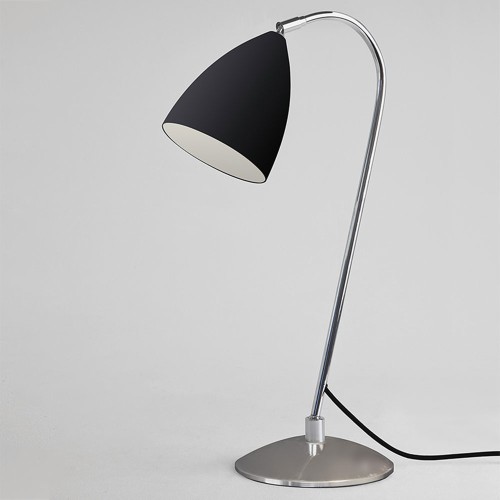 Joel Adjustable Table Lamp in Matt Black with Chrome Switched with Cord E27 max. 42W, Astro 1223002