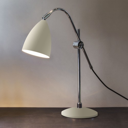 Joel Grande Cream Table Lamp with Polished Chrome, Switched with Adjustable Head E27/ES 42W, Astro 1223010