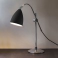 Joel Grande Table Lamp in Matt Black and Polished Chrome, Switched Lamp with Adjustable Head, Astro 1223011