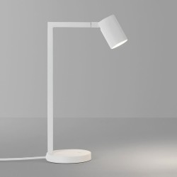 Ascoli Matt White Desk Lamp using GU10 LED Lamp, Switched Table Lamp with 2m Cord, Astro 1286016