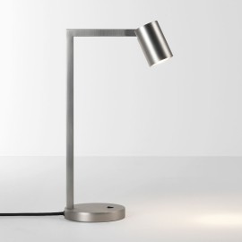 Ascoli Matt Nickel Desk Lamp using GU10 LED Lamp, Switched Table Lamp with 2m Cord, Astro 1286017