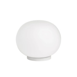 Flos Mini Glo-Ball T Table Lamp in White with Opal White Diffuser designed by Jasper Morrison