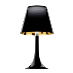 Flos Miss K Transparent Aluminised Black Table Lamp designed by Philippe Starck