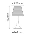 Clearance Item - Flos Miss K Transparent Aluminised Black Table Lamp designed by Philippe Starck