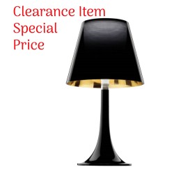 Clearance Item - Flos Miss K Transparent Aluminised Black Table Lamp designed by Philippe Starck
