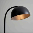 Towy Matt Black Floor Standing Lamp with Domed Shade using 1x E27/ES LED Lamp 1505mm Height