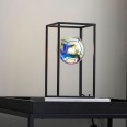 Magy Table Light with Matt Black Frame and a Glass Globe G9 LED c/w Inline Switch and 1.5m Cable