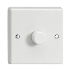 Varilight 1 Gang 2 Way Push on/off LED Dimmer 1 x 40-400W Classic White (max. 40 LEDs)